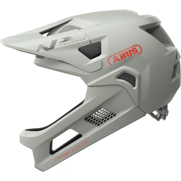 ABUS Fahrradhelm YOUDROP FF Chalk Grau-S