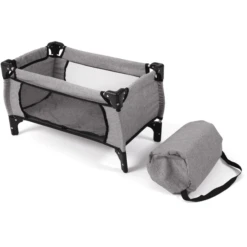 BAYER CHIC 2000 Puppen-Reisebett Deluxe Melange Grau
