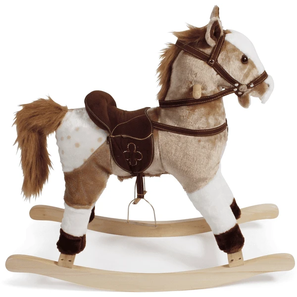 BAYER CHIC 2000 Schaukelpferd Braun Mit Weißen Flecken